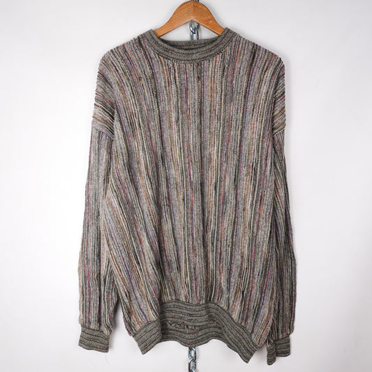 Vintage Tundra 3D Knit Sweater - Size L