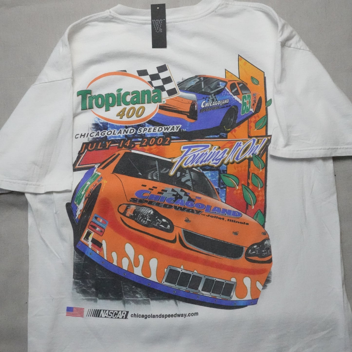 2002 Nascar Tropicana 400 Racing tee - Size XL