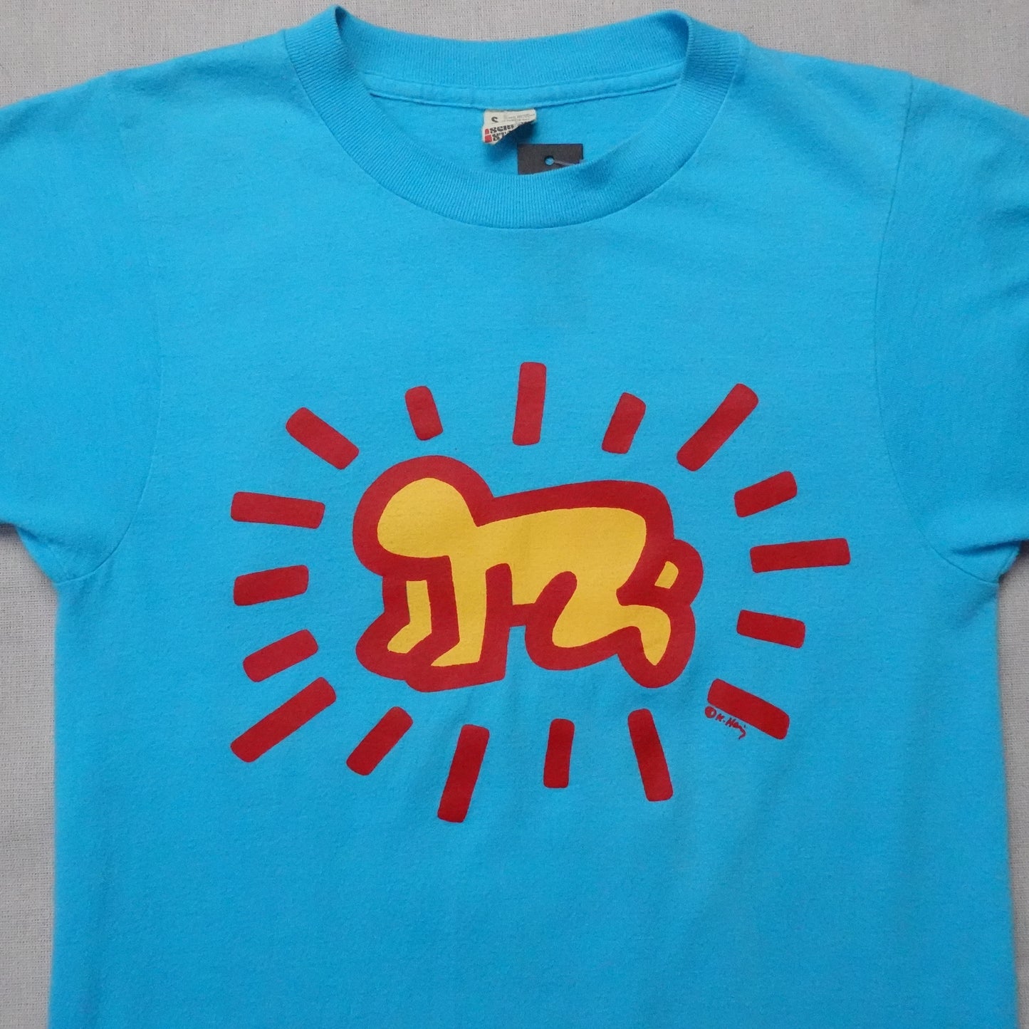 1980s Keith Haring Art Tee - Size S