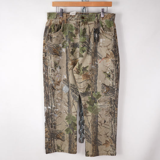 Vintage Distressed Camo Pants - Size 32