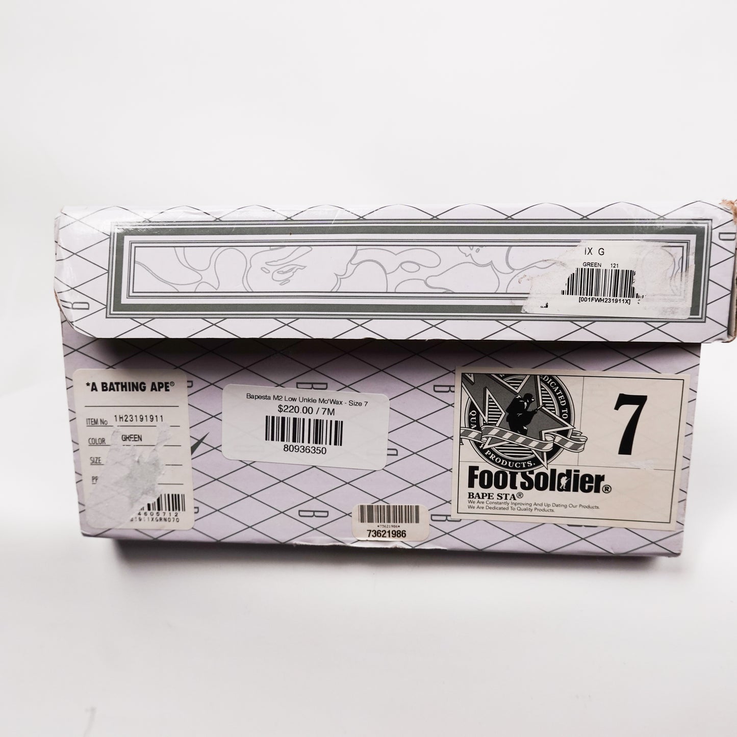 Bapesta M2 Low Unkle Mo'Wax - Size 7