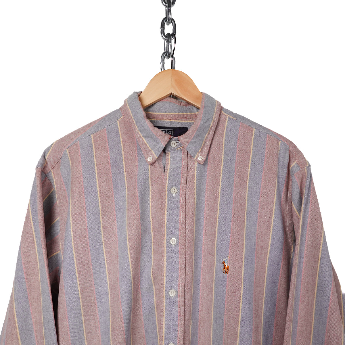 Vintage Polo RL Striped Button Up - Size XL
