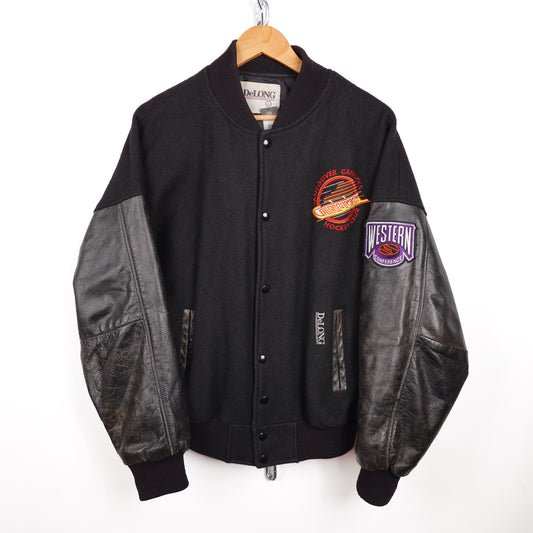 Vintage Canucks Varsity Jacket - Size L