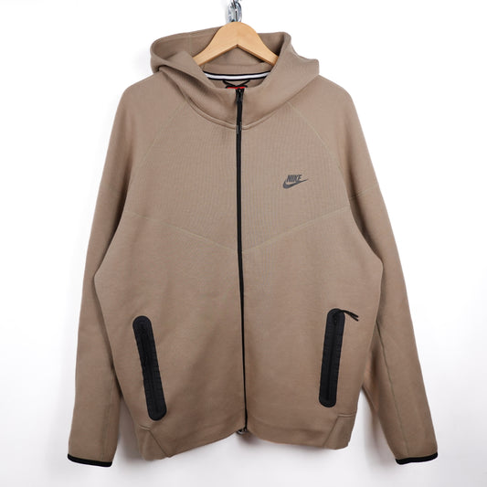Nike Tech Brown Zip Up Hoodie - Size XL