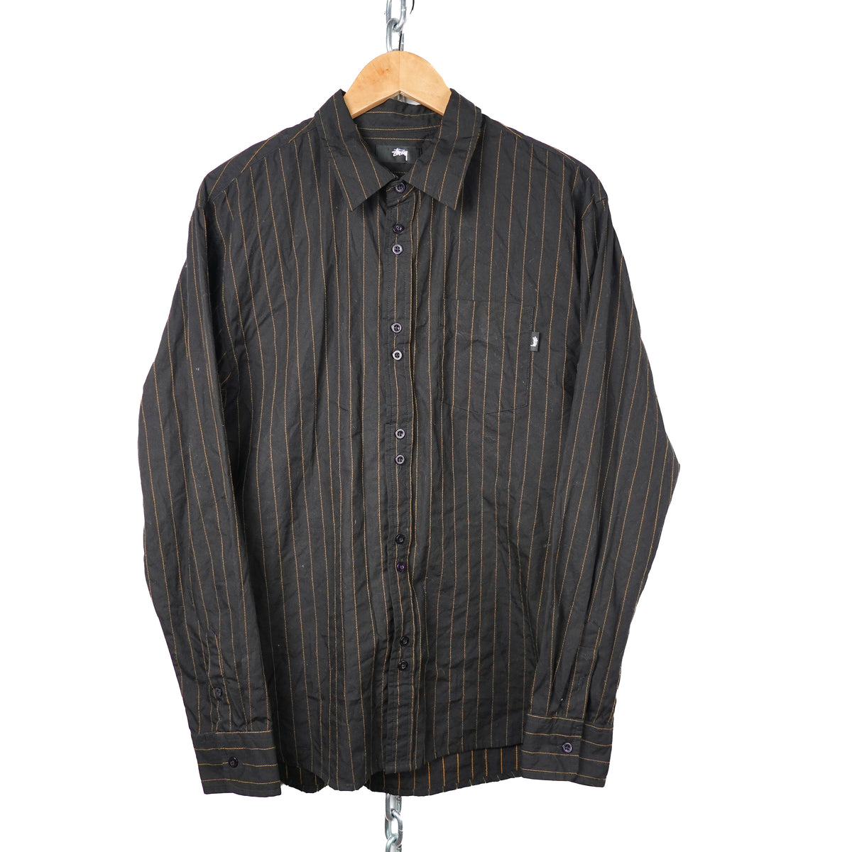 Stussy Pinstripe Button Up - Size L