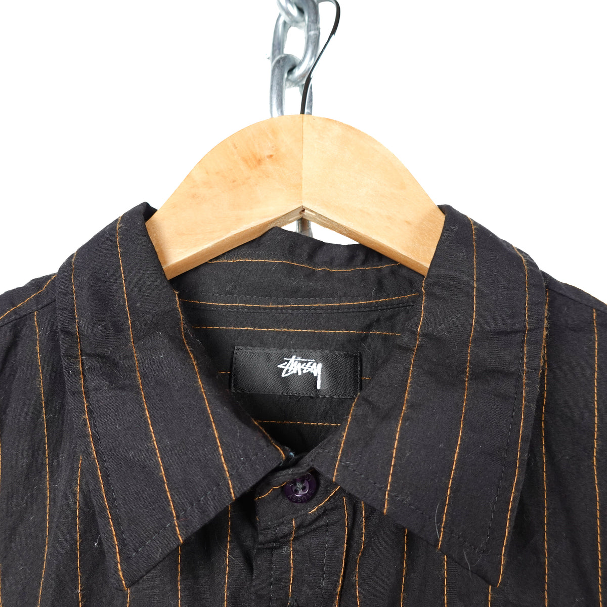 Stussy Pinstripe Button Up - Size L