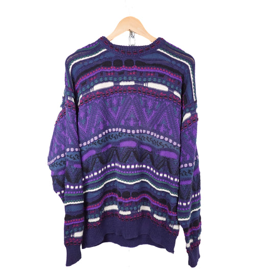 Vintage Old Glory 3D Knit Sweater - Size L