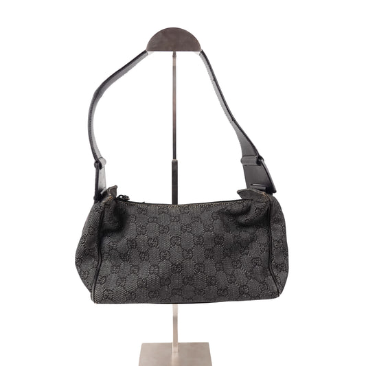 Gucci GG Canvas Boat Shoulder Bag - Black