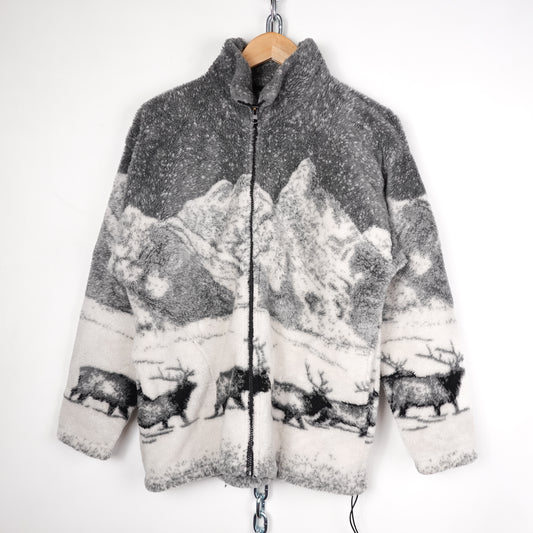 Vintage Caribou Snow Fleece - Size M