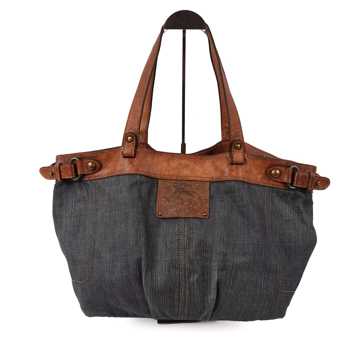 Burberry Denim Hobo Tote Bag