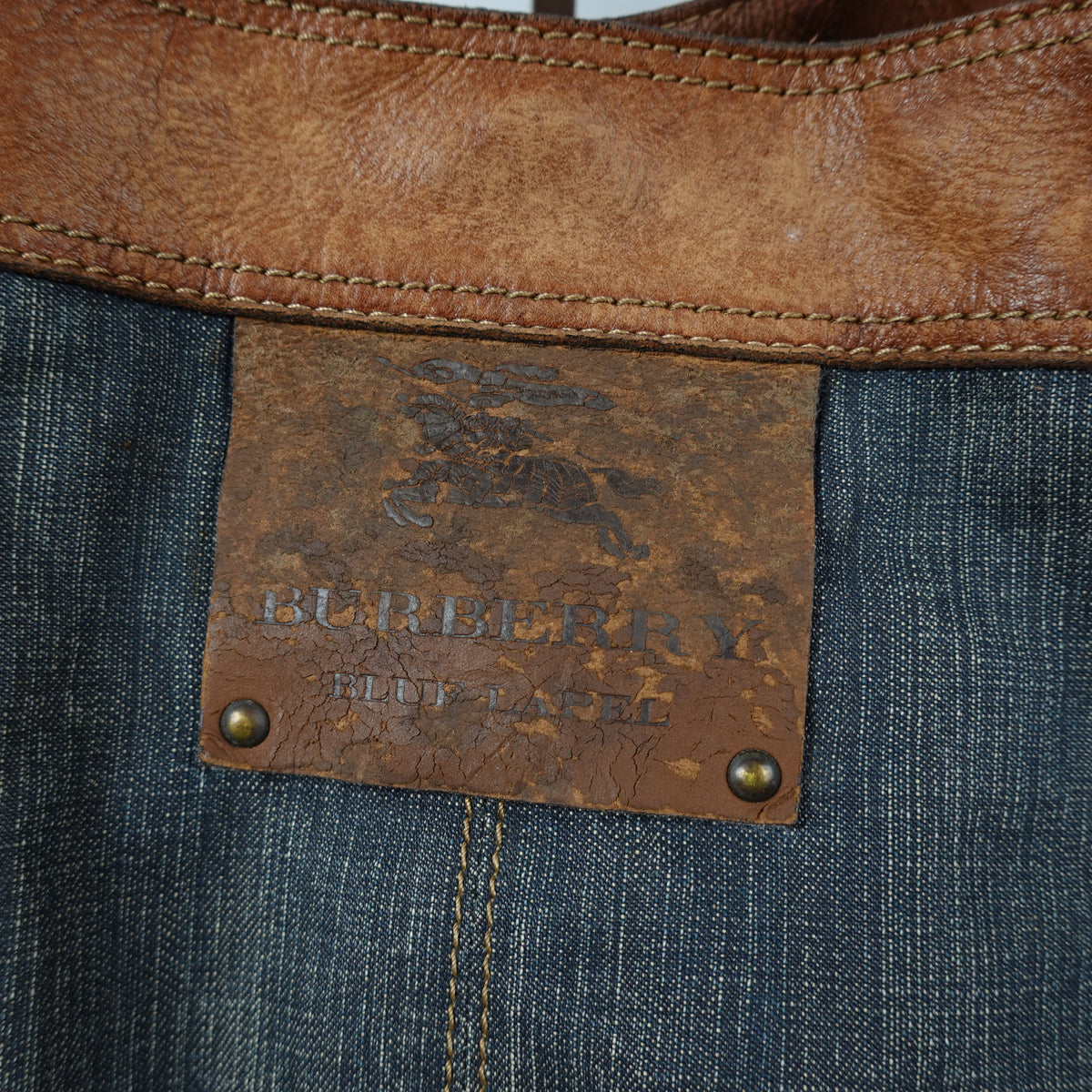 Burberry Denim Hobo Tote Bag