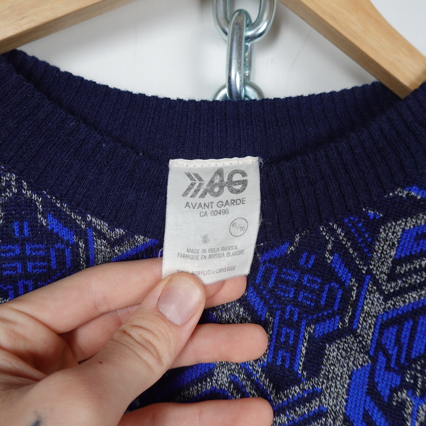 Vintage Russian Knit Sweater - Size XL