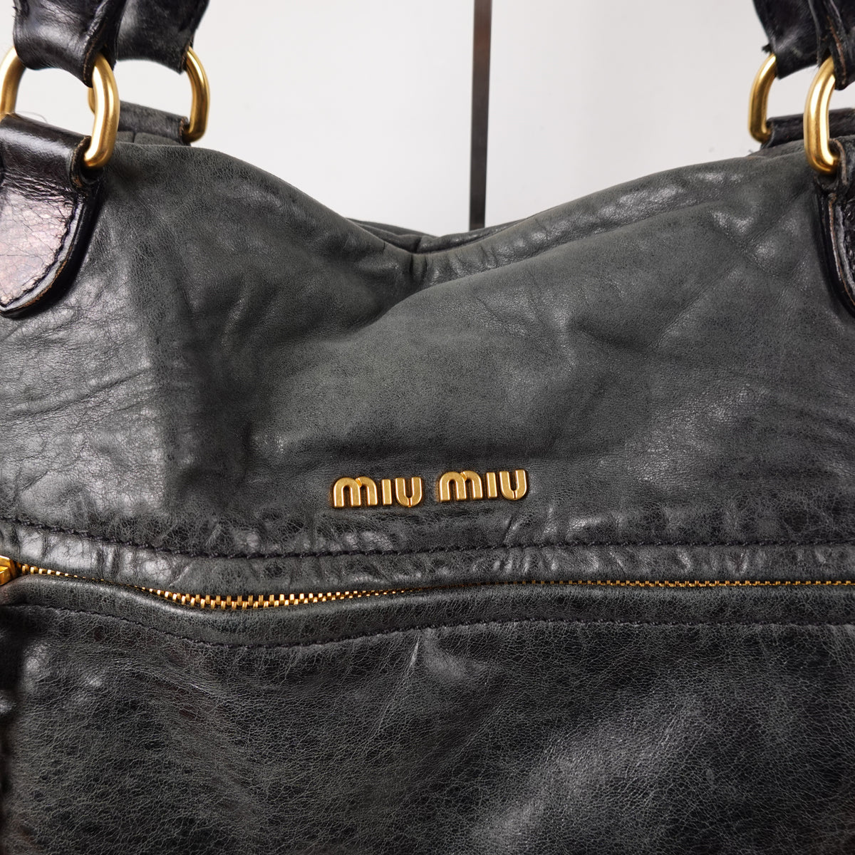 Miu Miu Padlock Leather Shoulder Bag