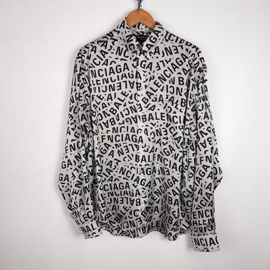 Balenciaga AOP Button Up - Size 37