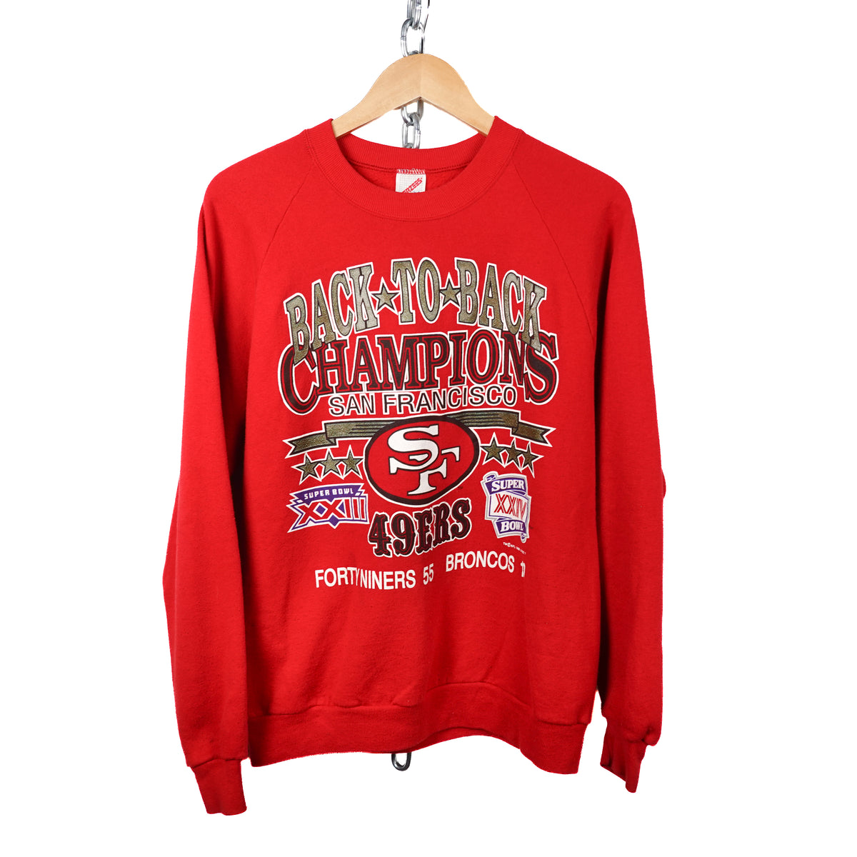 1989 49ers Back To Back Crewneck - Size L