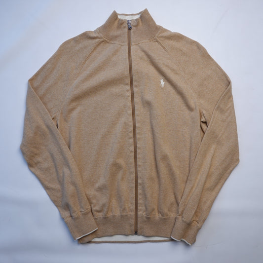 Polo RL Beige Zip Up - Size M