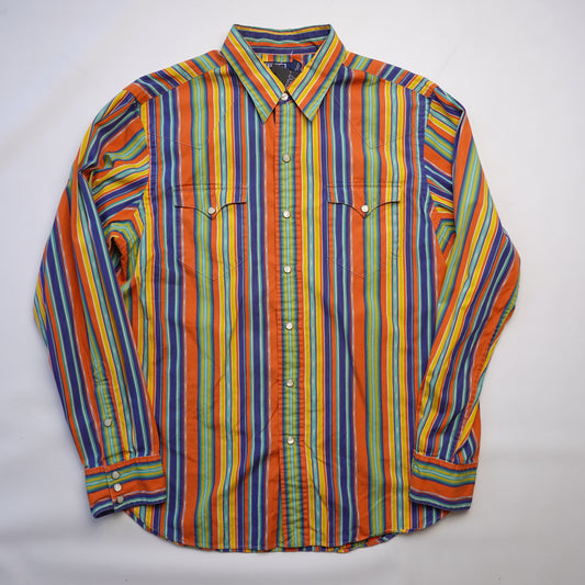 Vintage Polo RL Striped Western Shirt - Size L