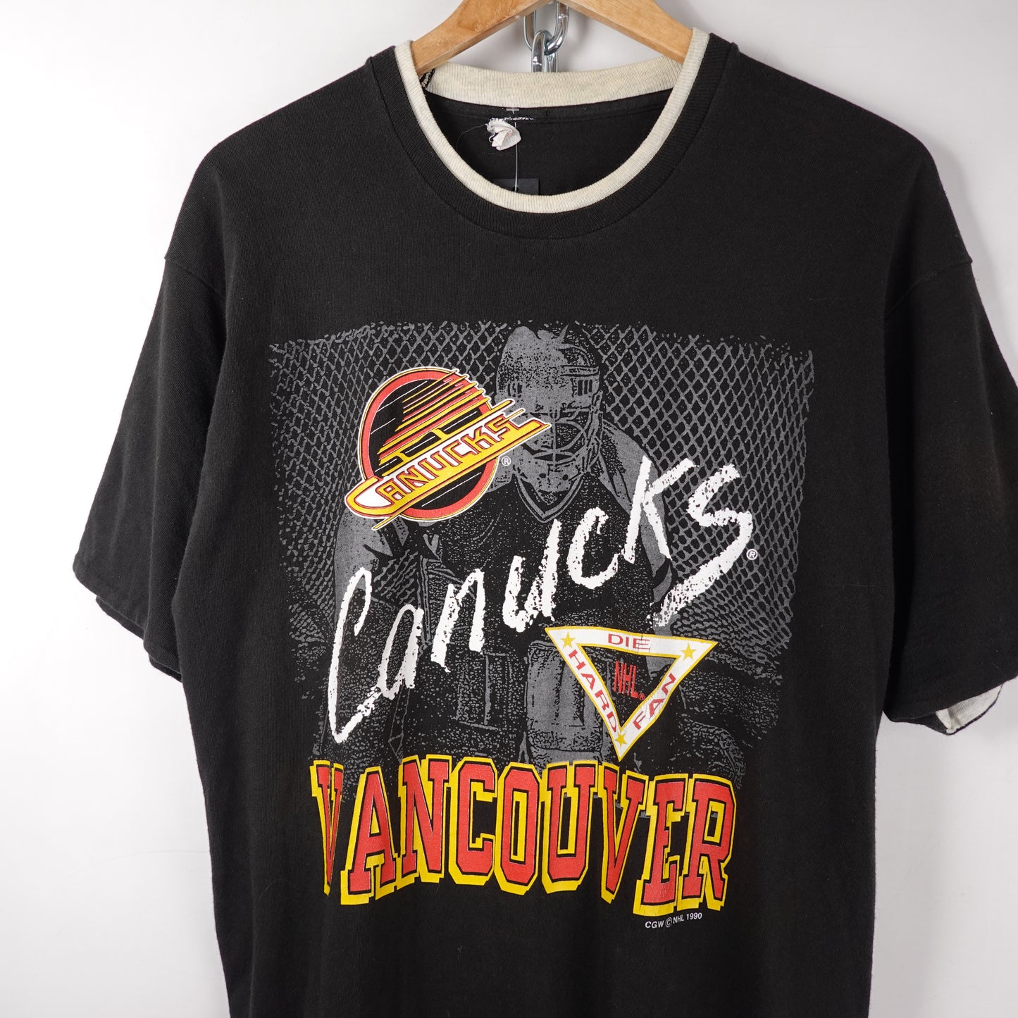 1990 Canucks Goalie Tee - Size L