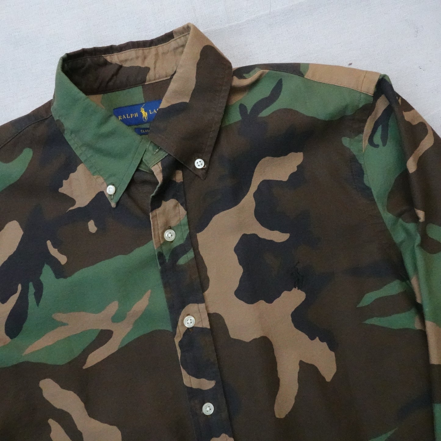 Polo RL Camo Button Up - Size M