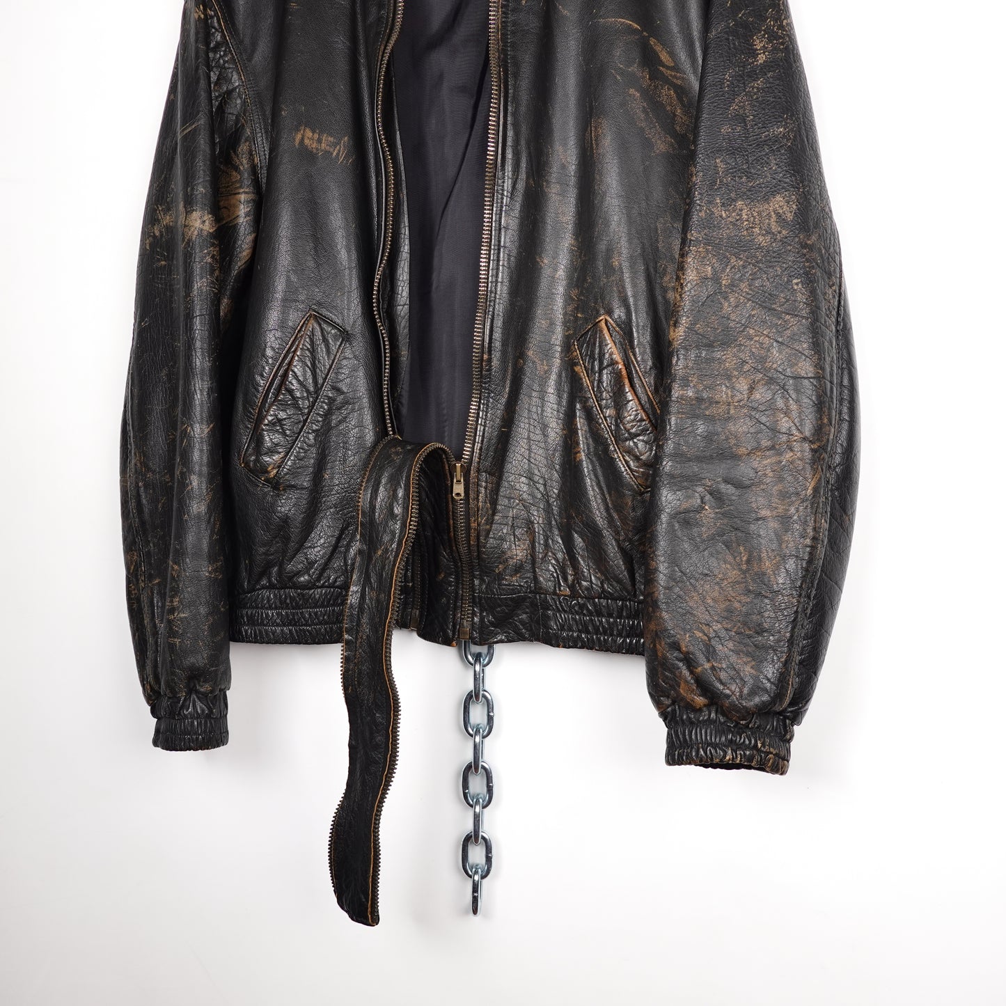 YMC You Must Create Leather Jacket - Size L