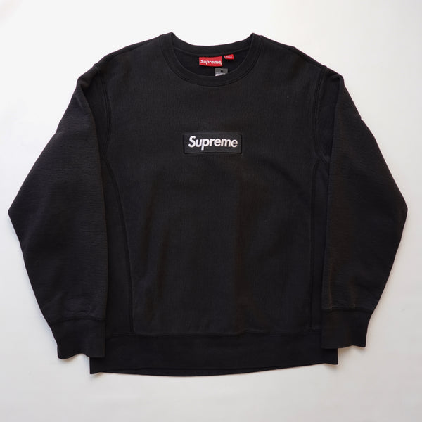 トップス Supreme Washed Box Logo Crewneck black M Supreme Box Logo Black Crewneck - Size L – Victoria Vintage