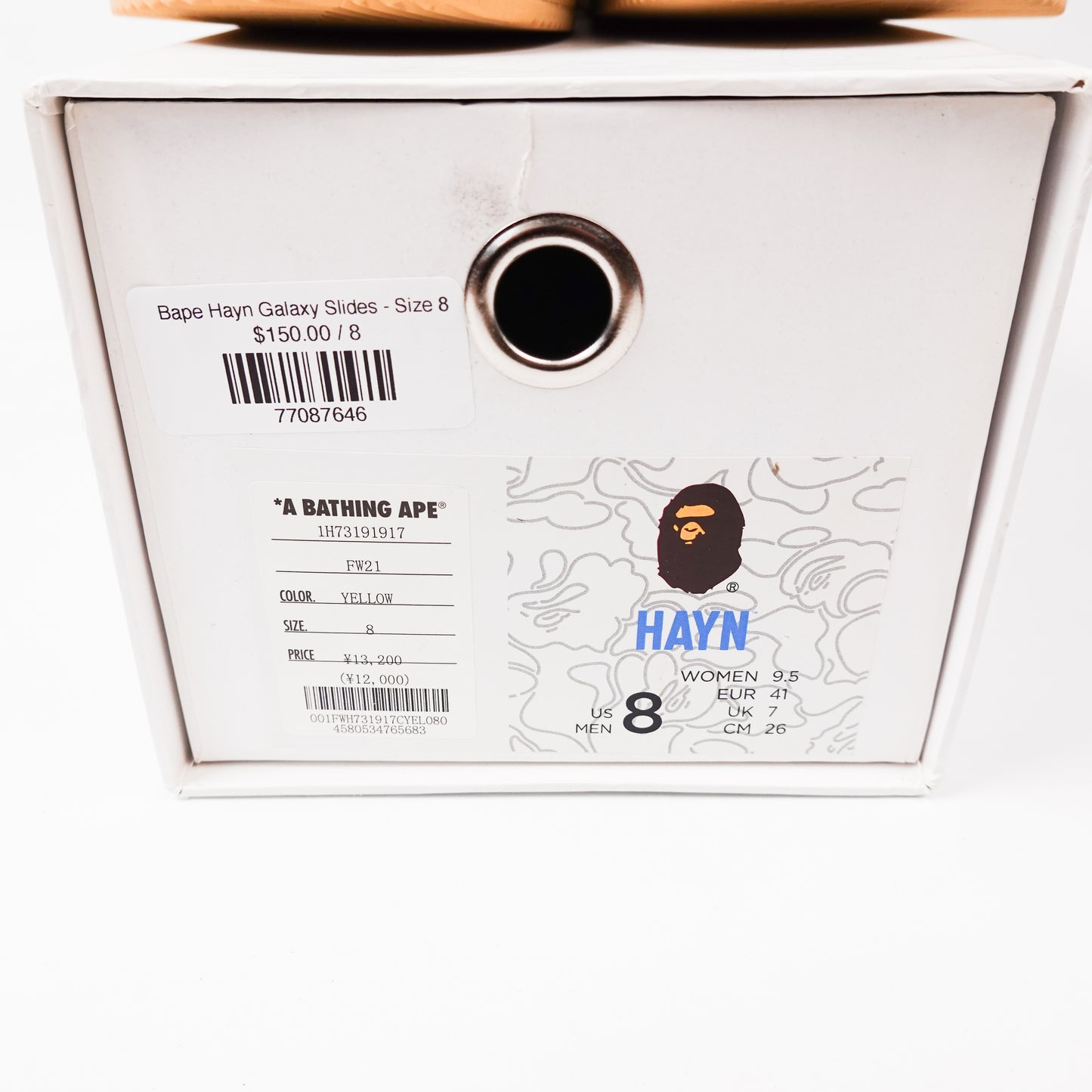 Bape Hayn Galaxy Slides - Size 8