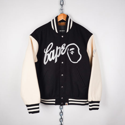 2006 Bape Wool Varsity Jacket - M