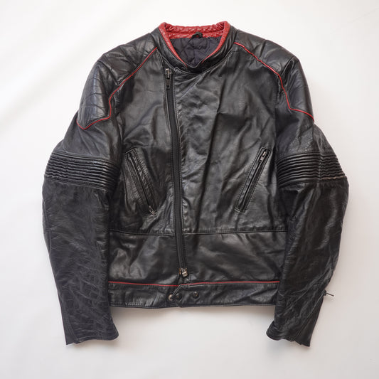 1980s Leather Biker Jacket - Fits M/L