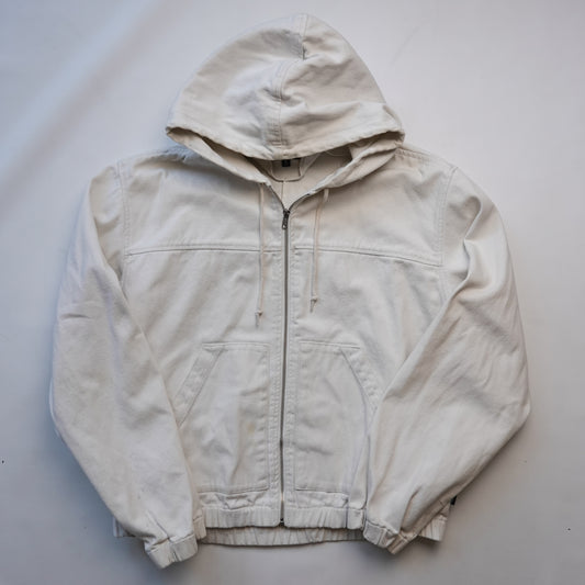 Stussy Hooded Work Jacket White - Size XL