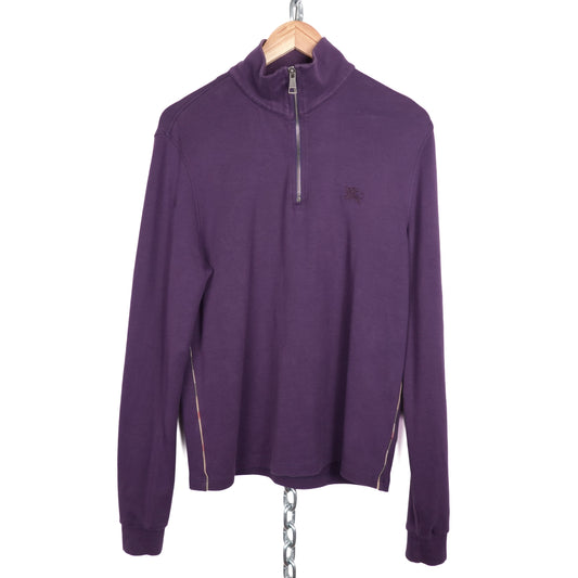 Burberry Purple 1/4 Zip - Size S