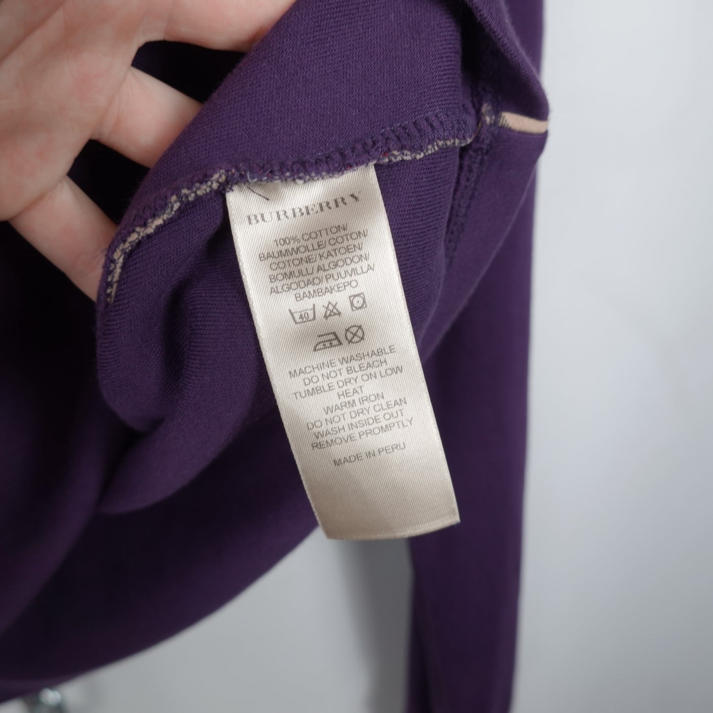 Burberry Purple 1/4 Zip - Size S