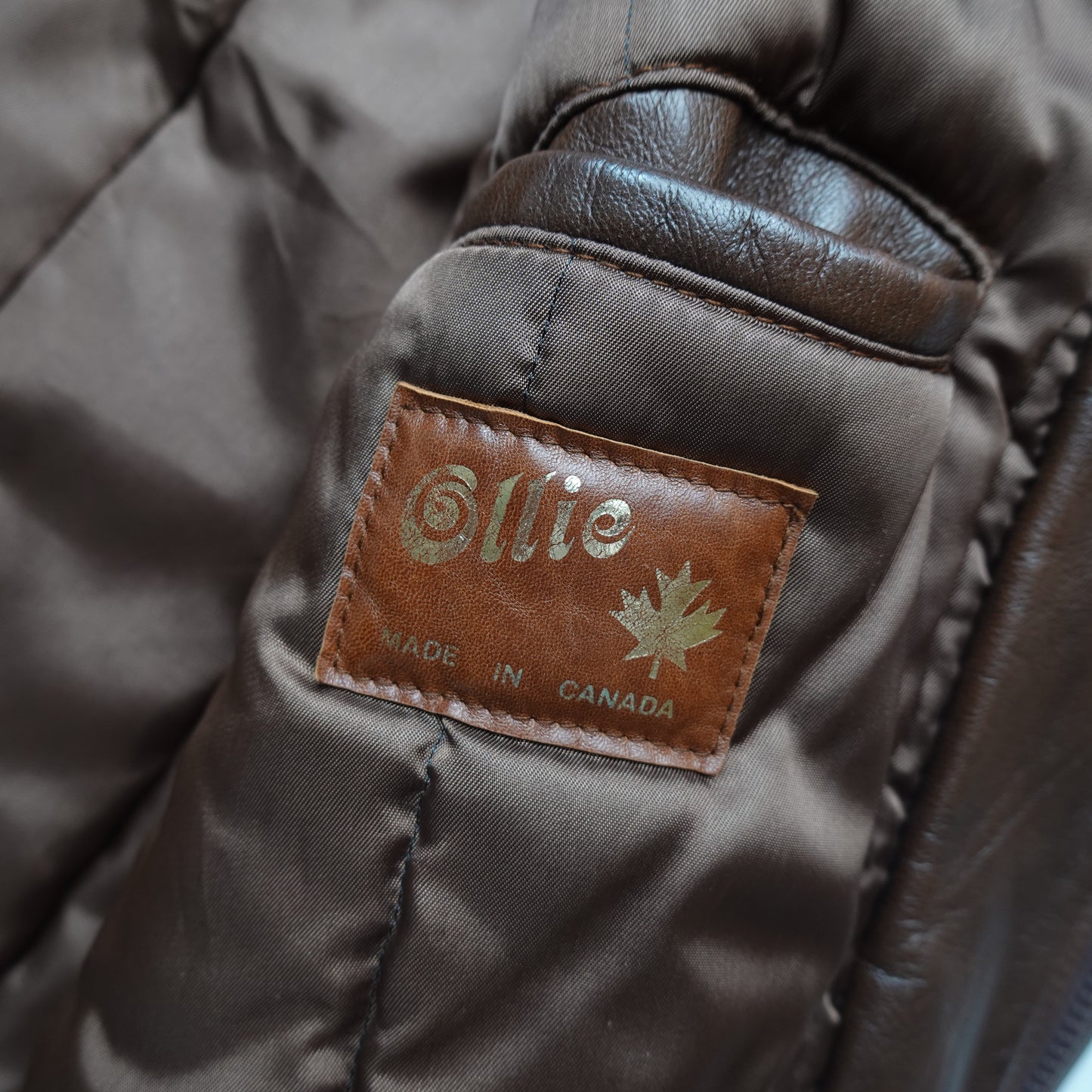 Vintage Leather Insulated Brown Jacket - Size XL