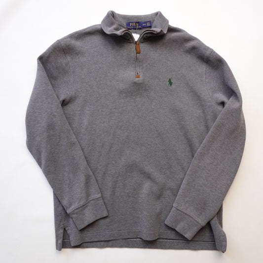 Polo 1/4 Grey Zip Up - Size M