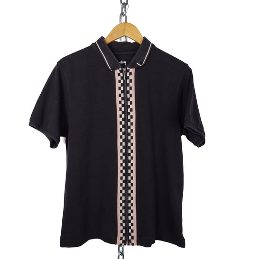 Stussy Zip Up Polo - Size M