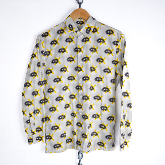 2015 Prada Eye Logo Button Up - Size M