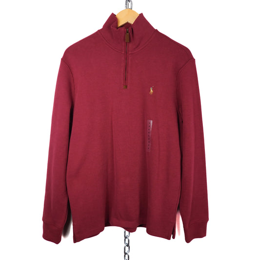 Polo RL Maroon 1/4 Zip Up - Size M
