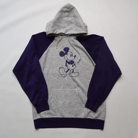 1980s Mickey Mouse 2 Tone Hoodie - Size M