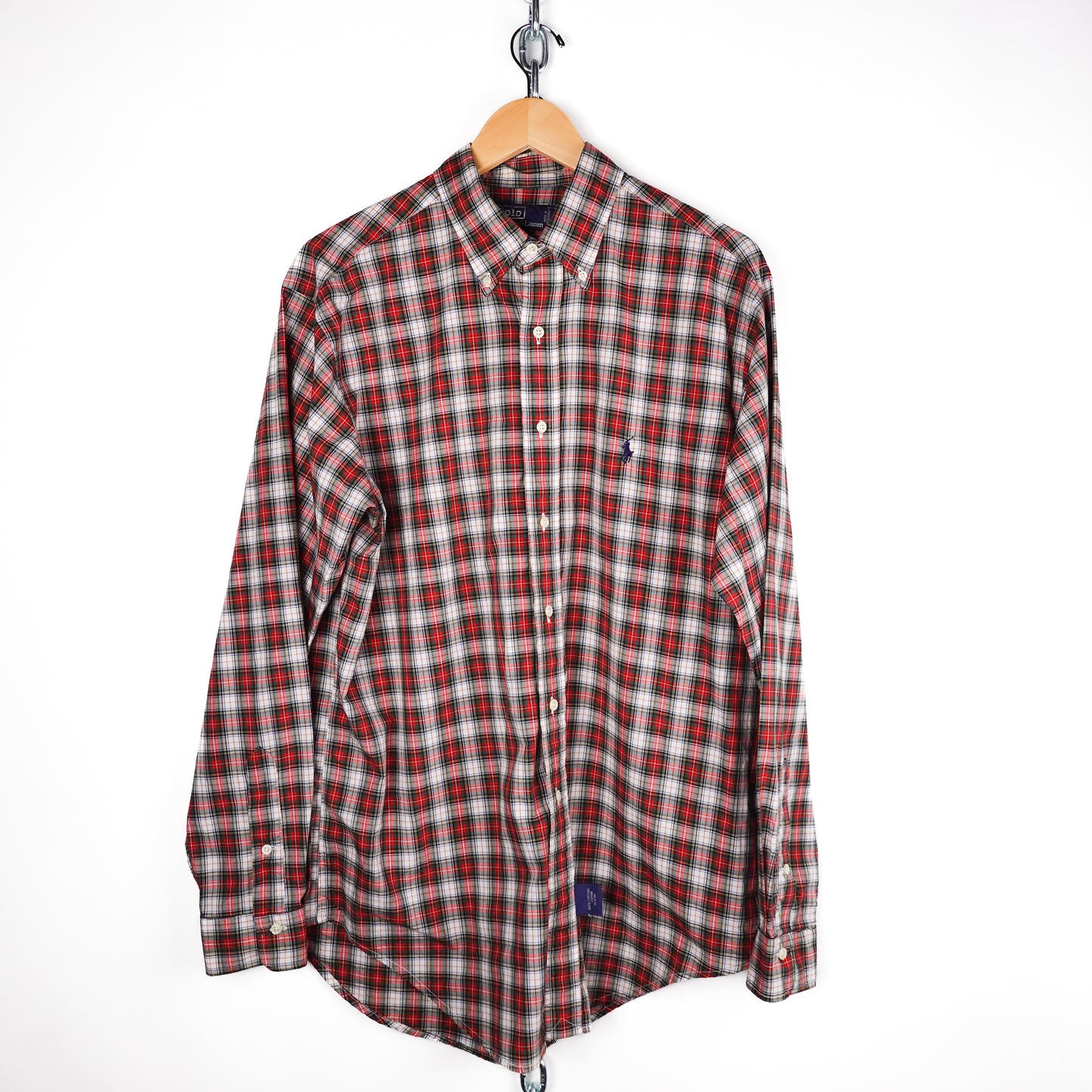 Vintage Polo RL Red/White Flannel - Size L