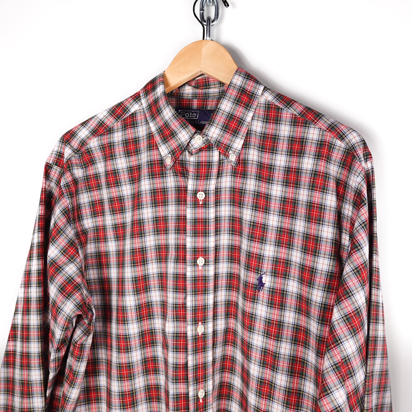 Vintage Polo RL Red/White Flannel - Size L