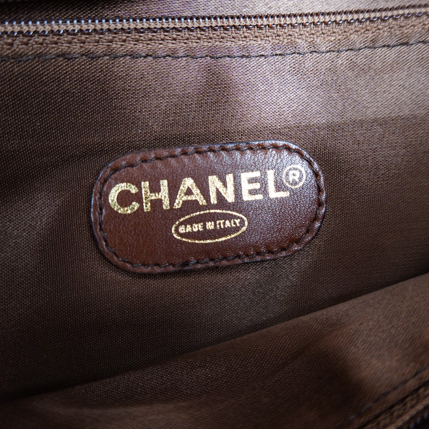Vintage Chanel 3 Series Brown Lambskin XL CC Shopping Tote (1994–1996)
