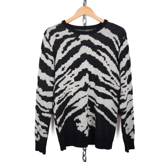 Vintage Zebra Knit Sweater - Size M