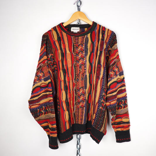Vintage Alfant 3D Knit Sweater - Size L