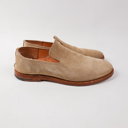 Viberg Milkshake Calf Suede Slipper - Fit 7