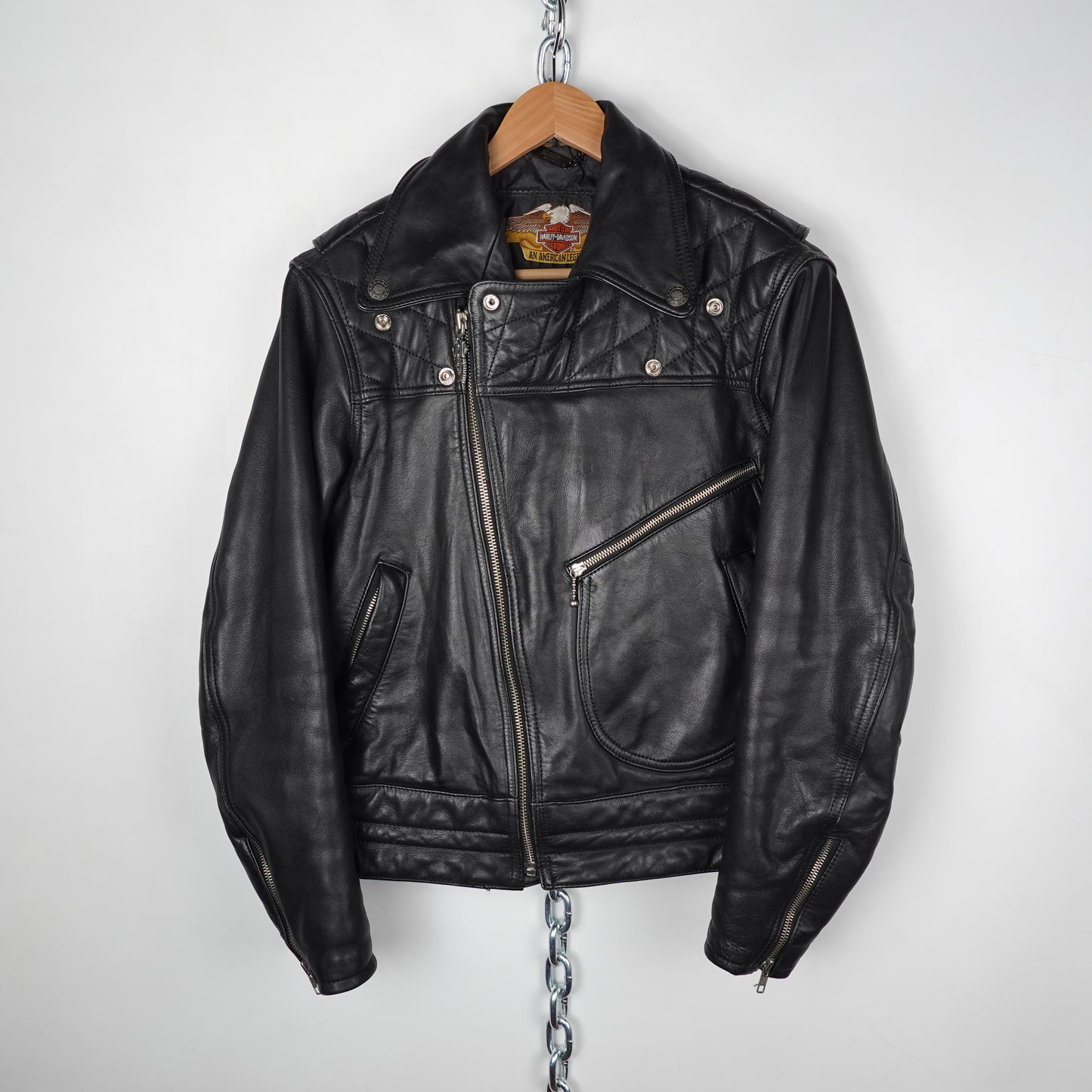 Harley-Davidson Leather Biker Jacket - Size S