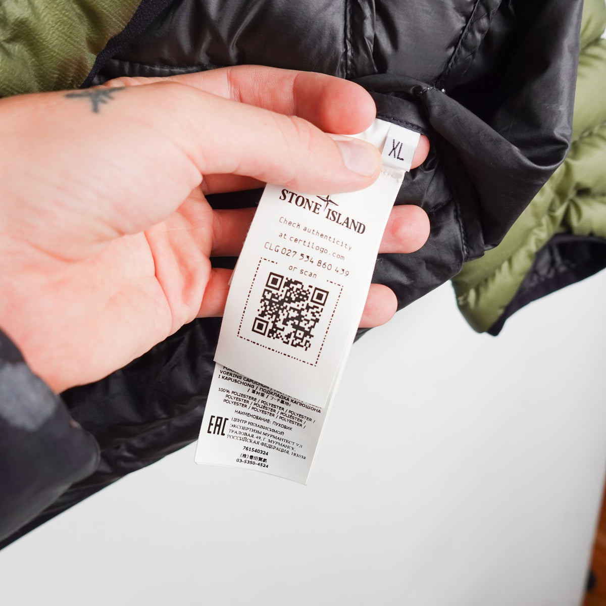 Stone Island Bio-Based Ripstop Nylon Down Jacket - Size XL