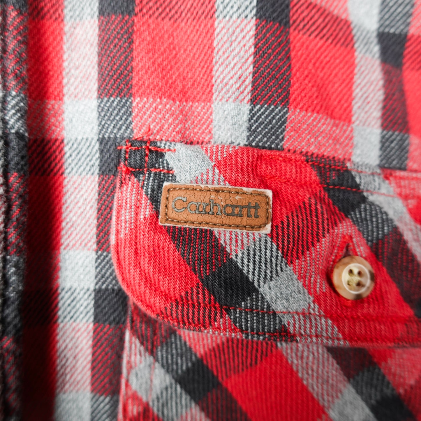 Vintage Carhartt Red Flannel - Size L