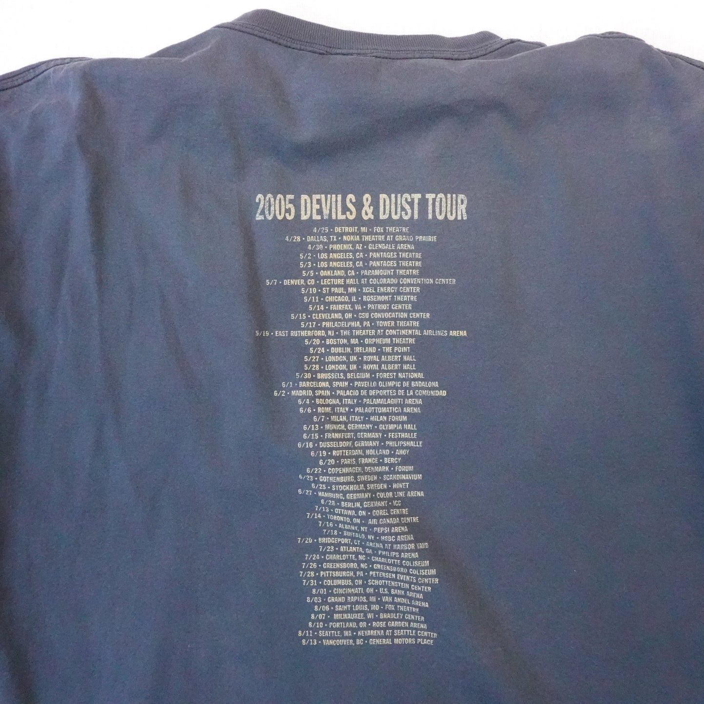 2005 Bruce Springsteen Tour Tee - Size XL