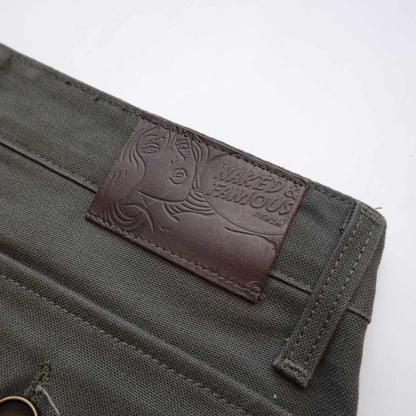 Naked & Famous Green Work Pants - Size 34
