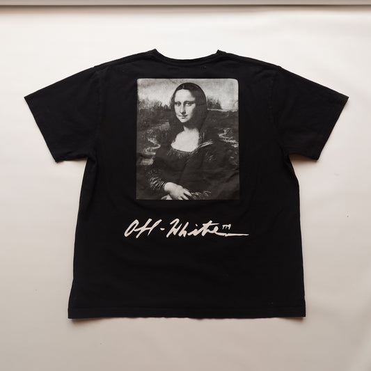Off White Mona Lisa Graphic Oversized Tee  - Size S