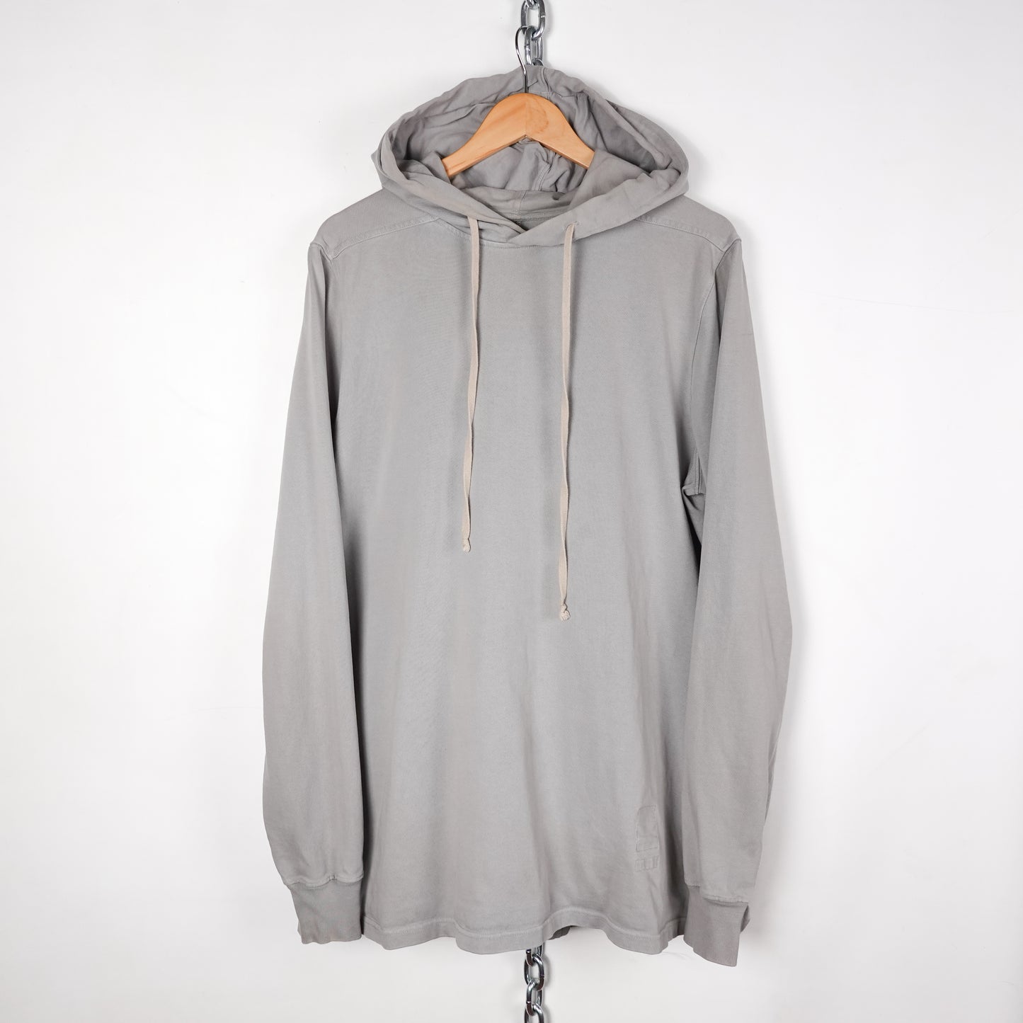 Rick Owens DRK SHDW Pullover Hoodie Stone Grey - Size L